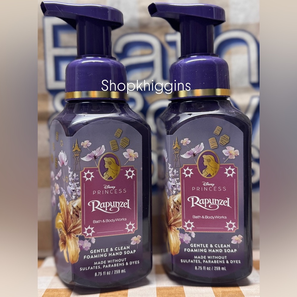 NEW B&BW (2) Rapunzel Foaming hand soaps Disney Princess Collection